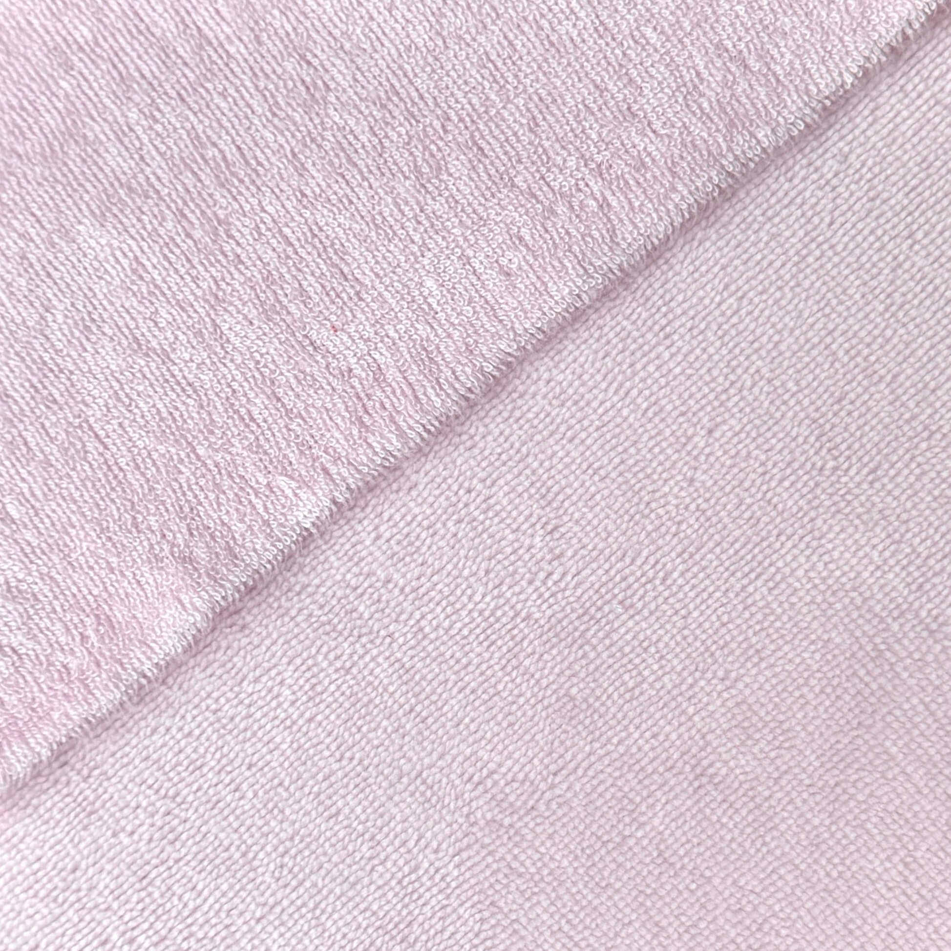 Coupon 2 Mètres - Micro Eponge Bambou / Rose Clair