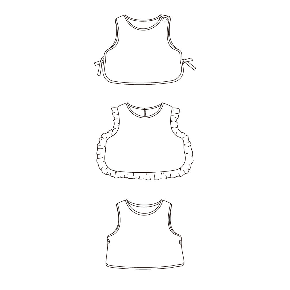 Patron de Couture - Ikatee / Plastron, pull sans manches et bavoir bébé Adélaïde
