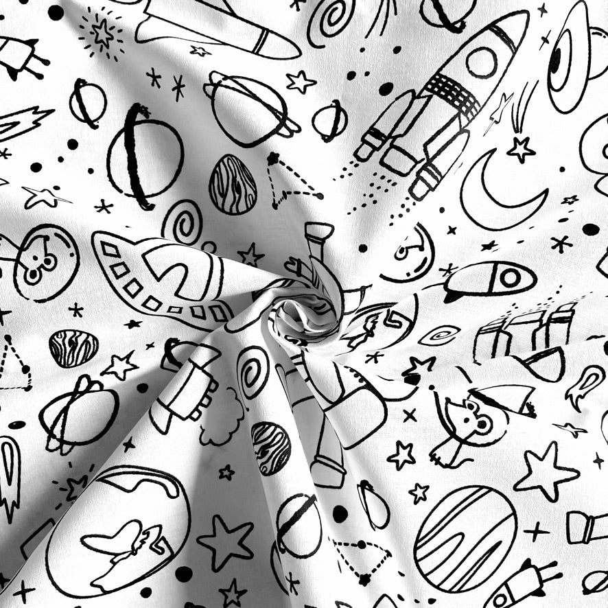 Coton Imprimé à Colorier / Cosmicolo