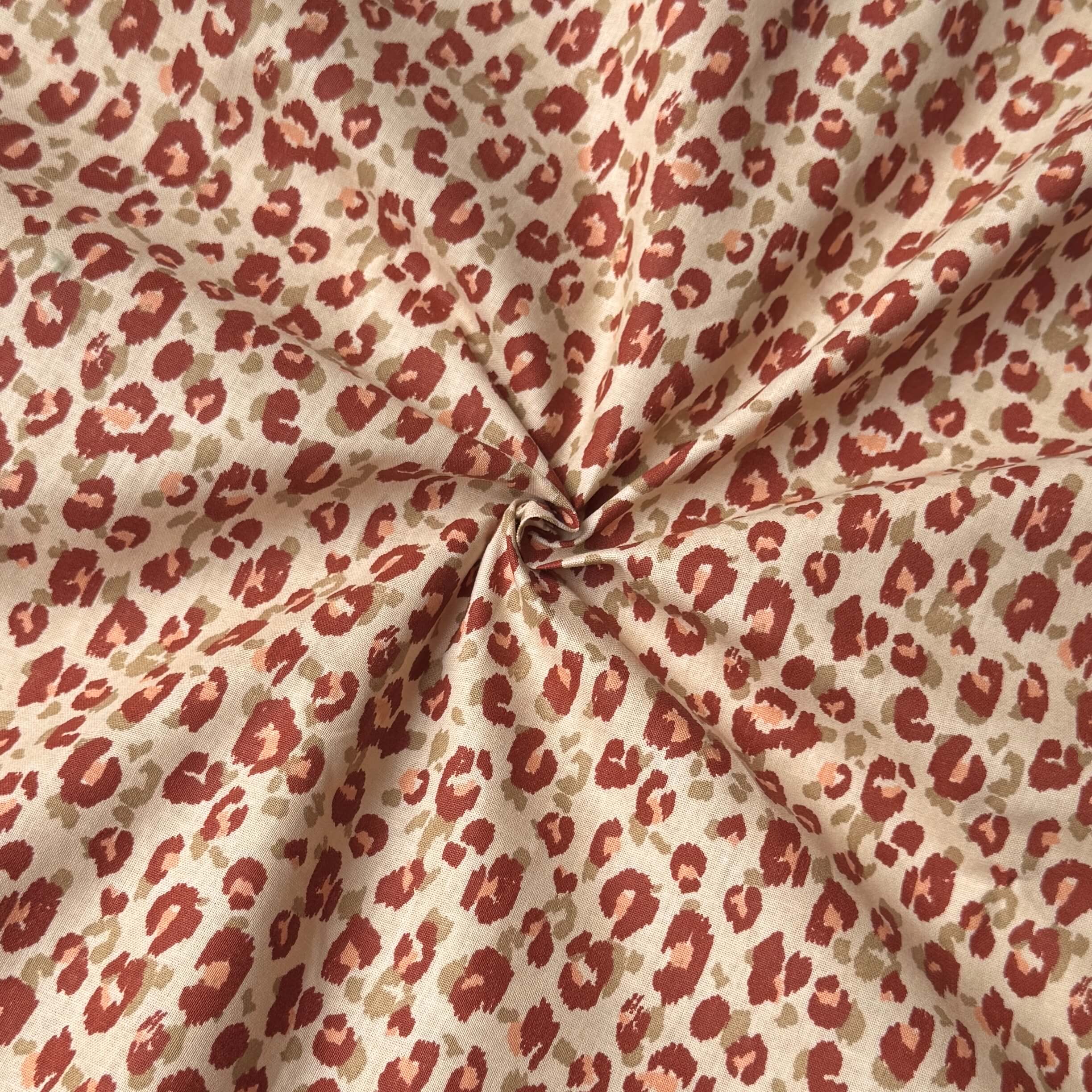 Coupon 90 cm - Coton Imprimé / Karli Beige-Kaki