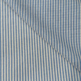 Coupon 90 cm - Coton Viscose Rayé / Raytis Bleu