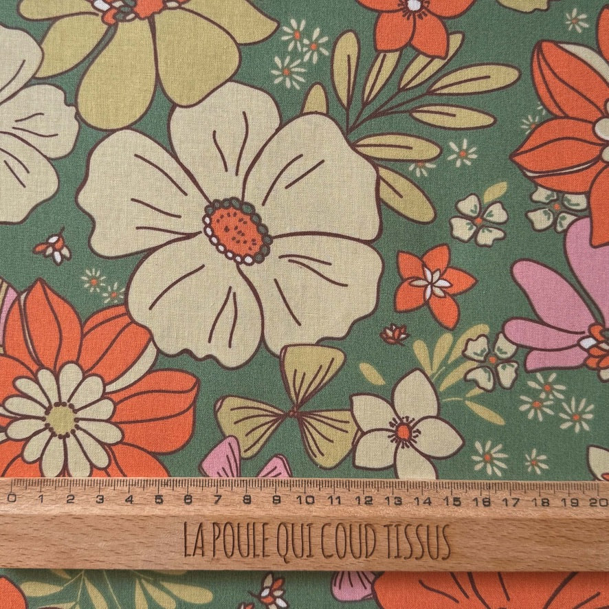 Coupon 50 cm - Coton enduit / Sylvie