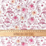 Coupon 1 Mètre - Coton Numérique Exclusif LPQC / Fleurs romantiques