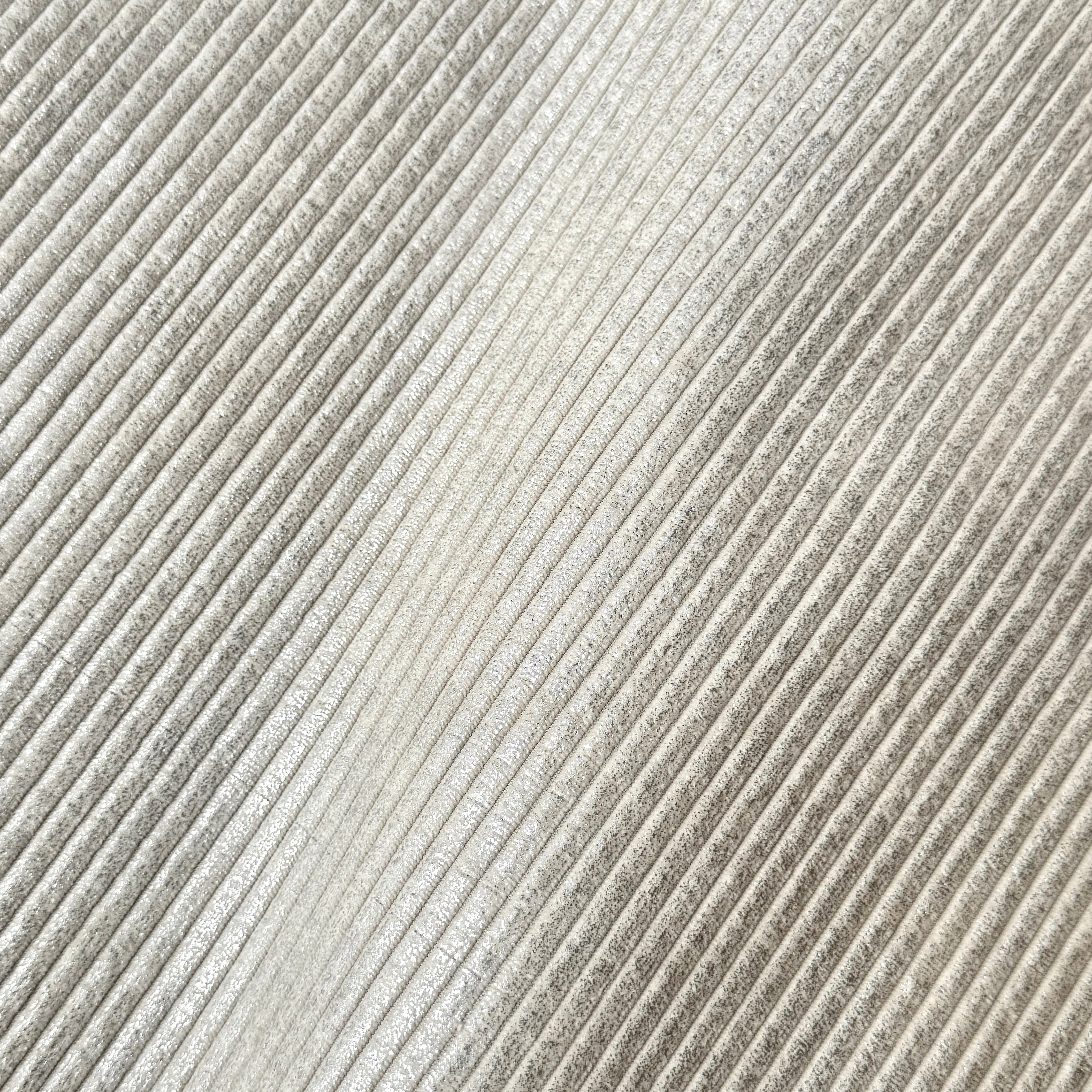 Coupon 70 cm - Velours Côtelé Huggy / Silver