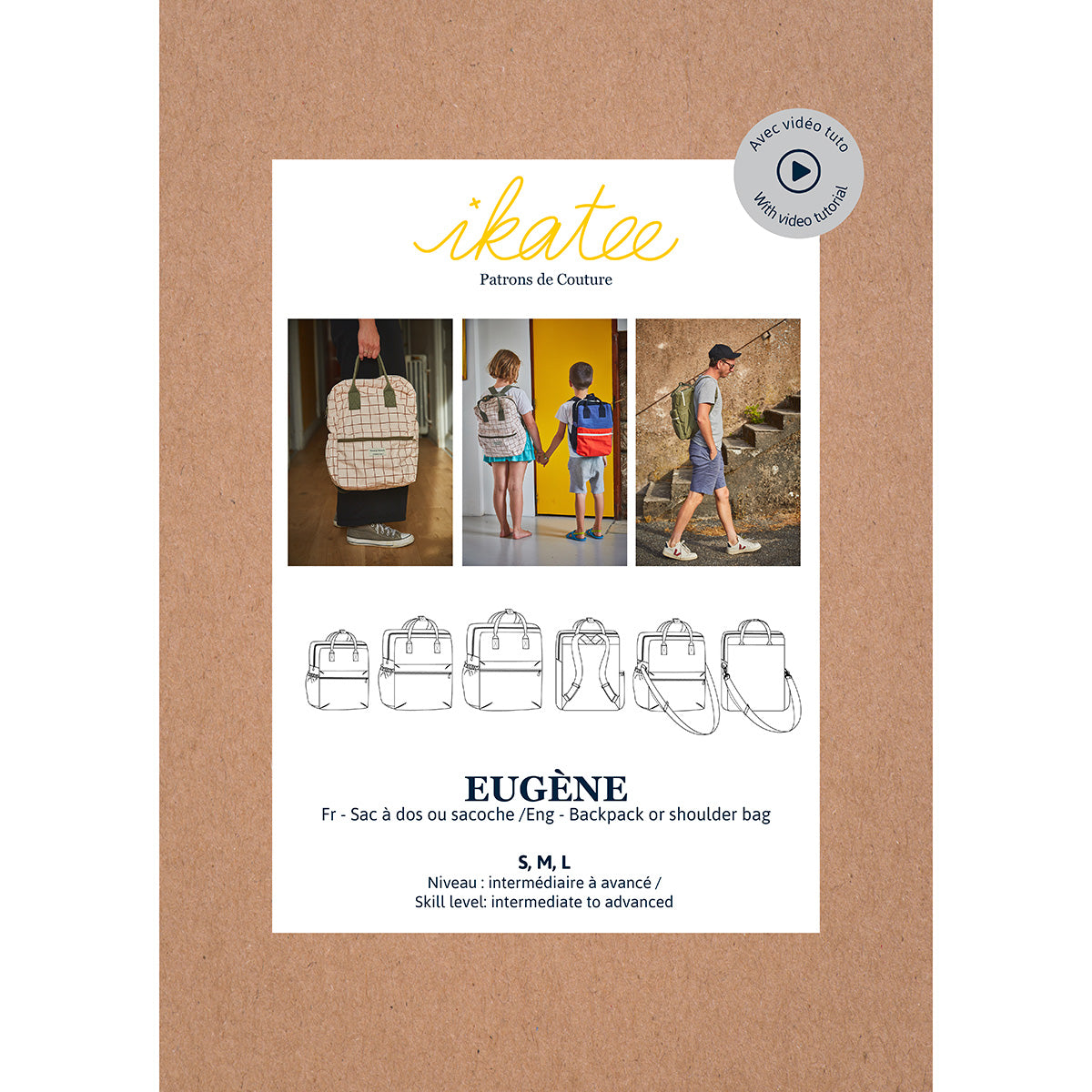 Patron de Couture - Ikatee / Sac à dos & Sacoche Eugène
