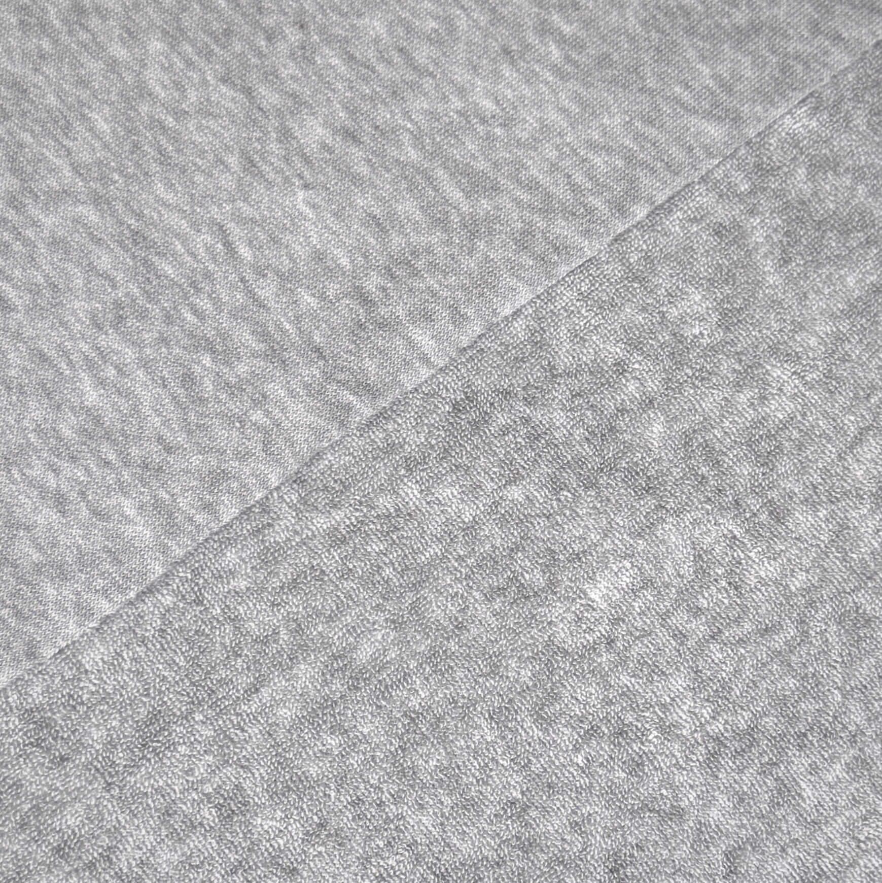 Coupon 2 Mètres - Eponge Maille Bouclette / Gris Chiné