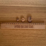 Bouton en bois - Léopards