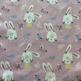 Coupon 1,7 Mètre - Coton Imprimé / Tamina Parme Blé