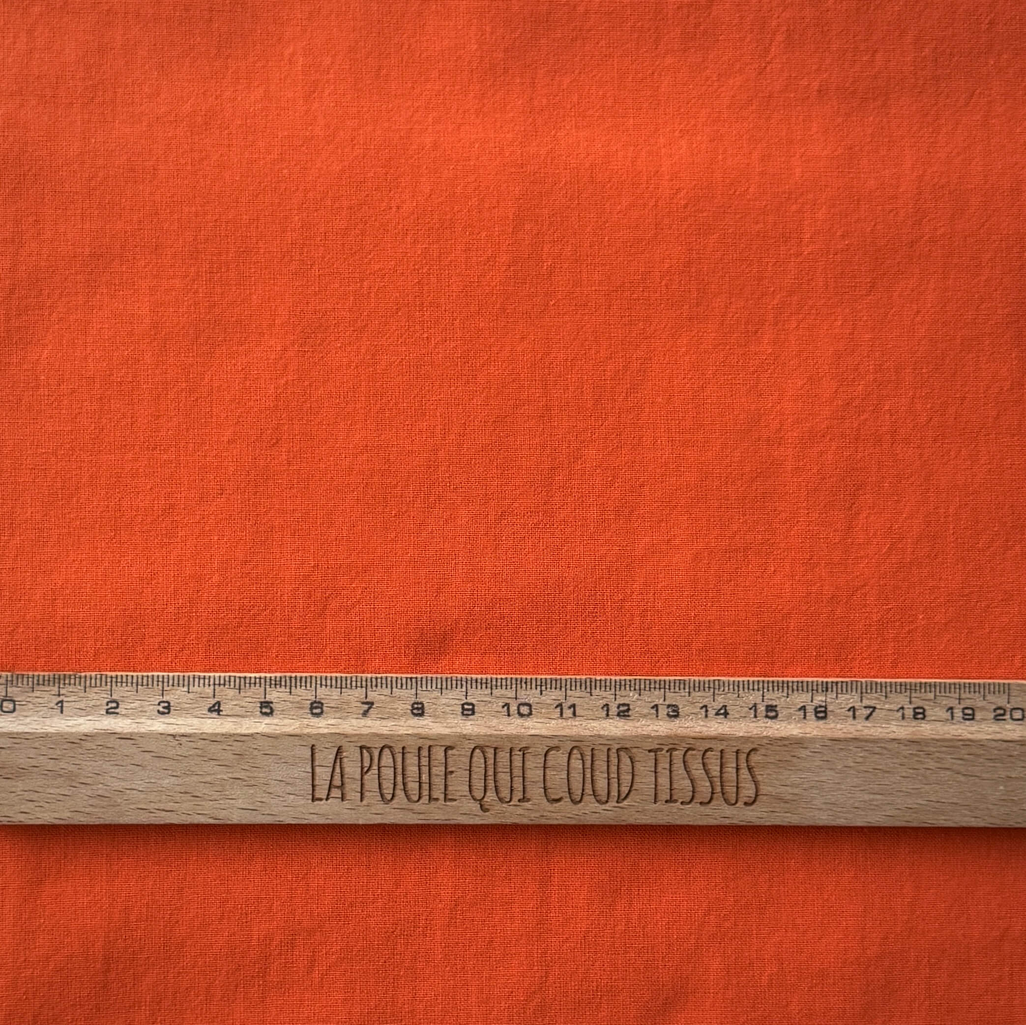 Coupon 1.2 m - Coton Uni / Orange