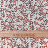 Jersey Côtelé / Marsala Flower GOTS