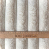 Coupon 1 Mètre - Fausse - Fourrure Cotelée / Barracuda Ecru