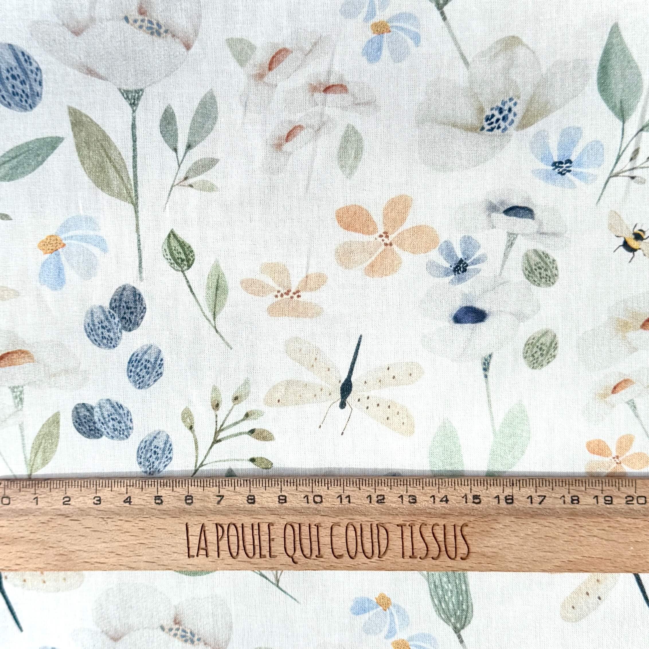 Coupon 60 cm - Coton à Impression Numérique / Livine