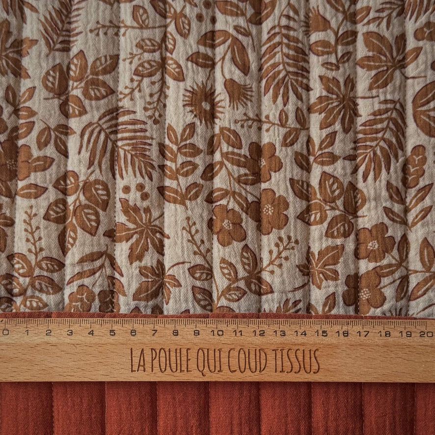 Matelassé Double Gaze Imina / Double Gaze Unie Tofee