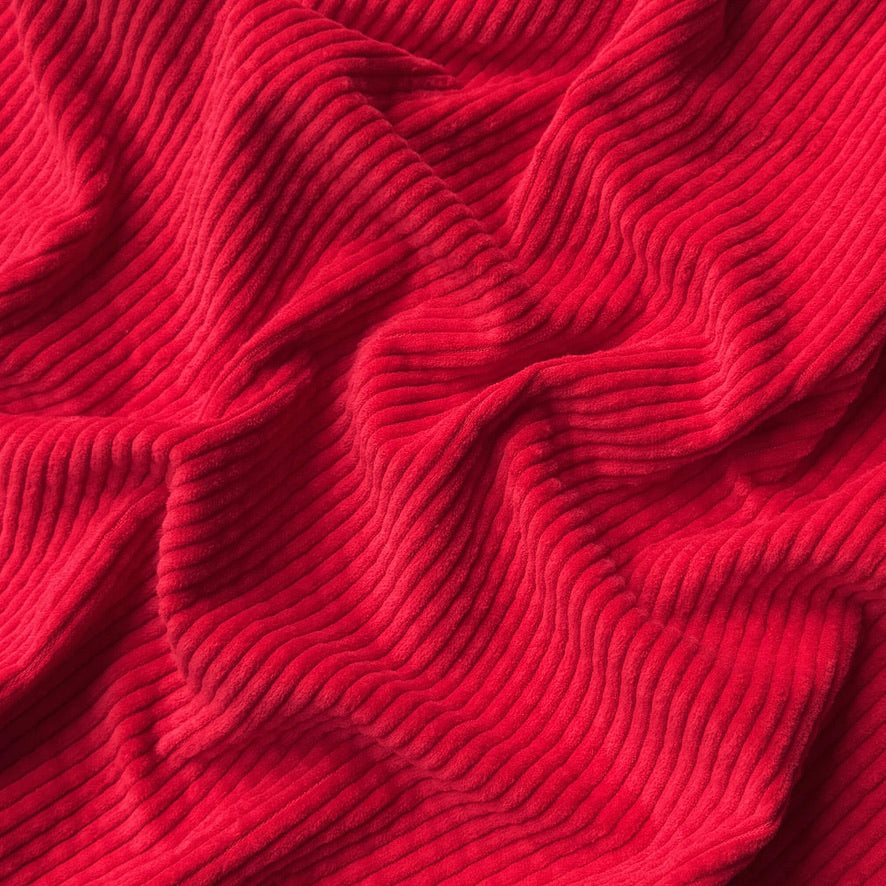 Velours Côtelé 100% Coton / Cerise