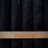 Coupon 1 Mètre - Fausse - Fourrure Cotelée / Barracuda Fusain