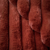 Coupon 1 Mètre - Fausse - Fourrure Cotelée / Barracuda Terracotta