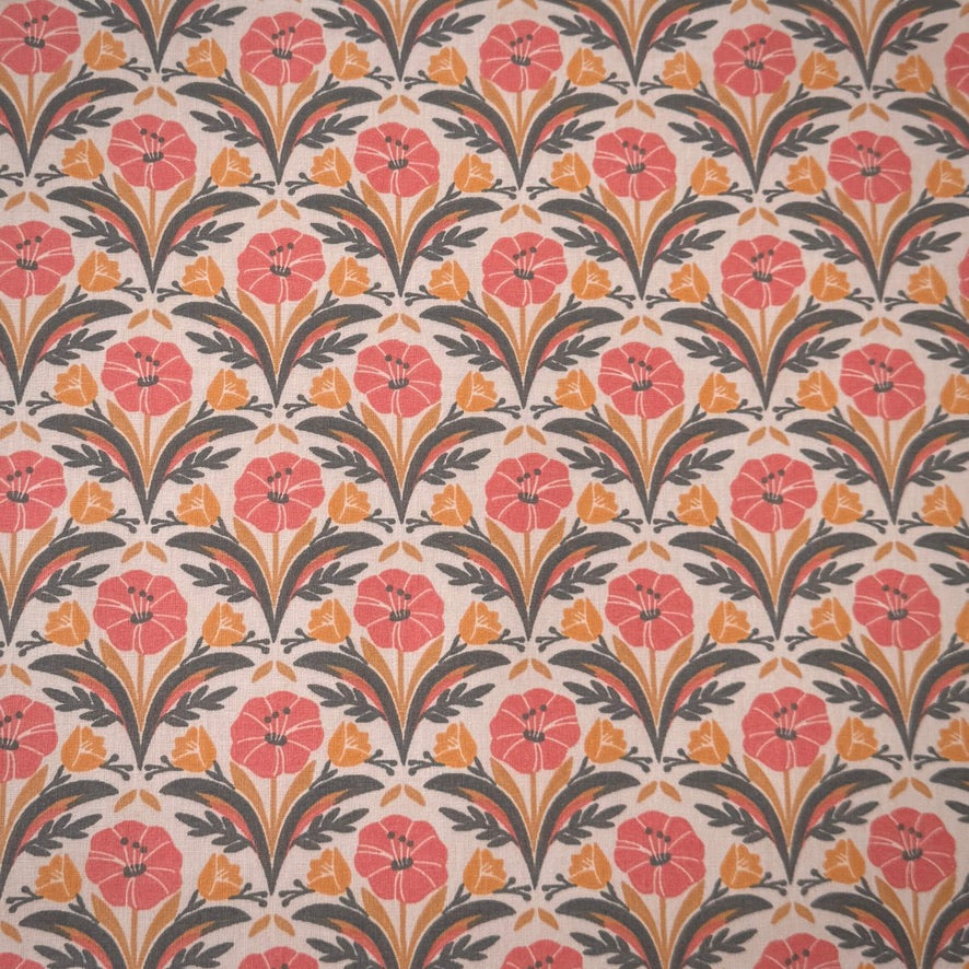 Coupon 90 cm - Coton Imprimé / Selma Orange