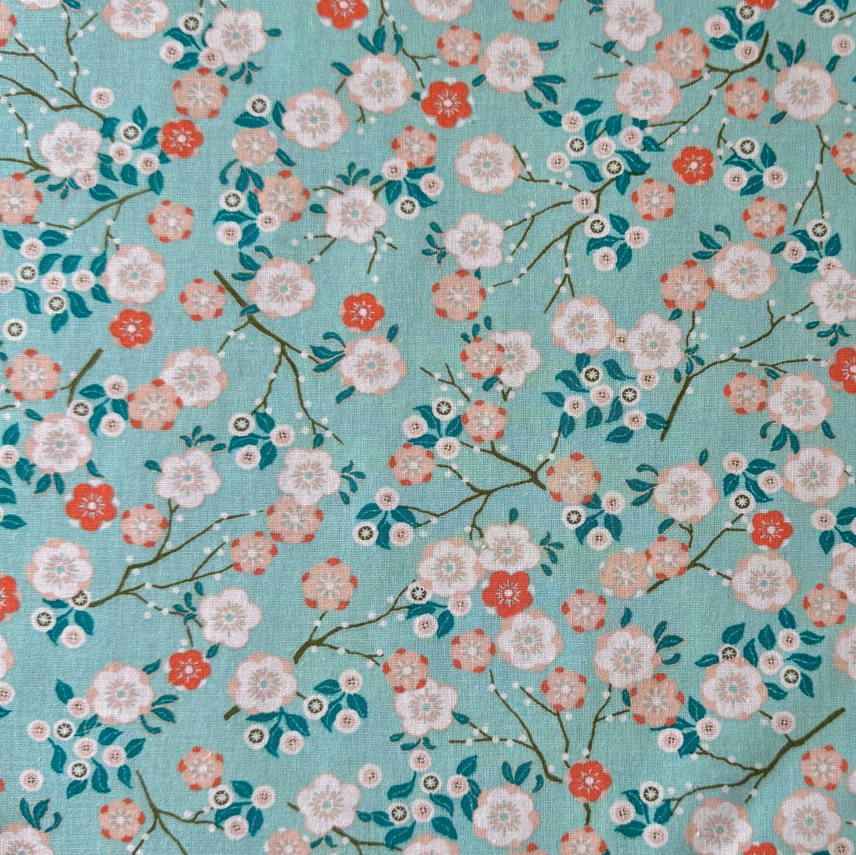 Coupon 1.6 m - Coton Imprimé / Hokkaido Ciel