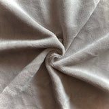 Coupon 1 Mètre - Minky Uni / Taupe Clair