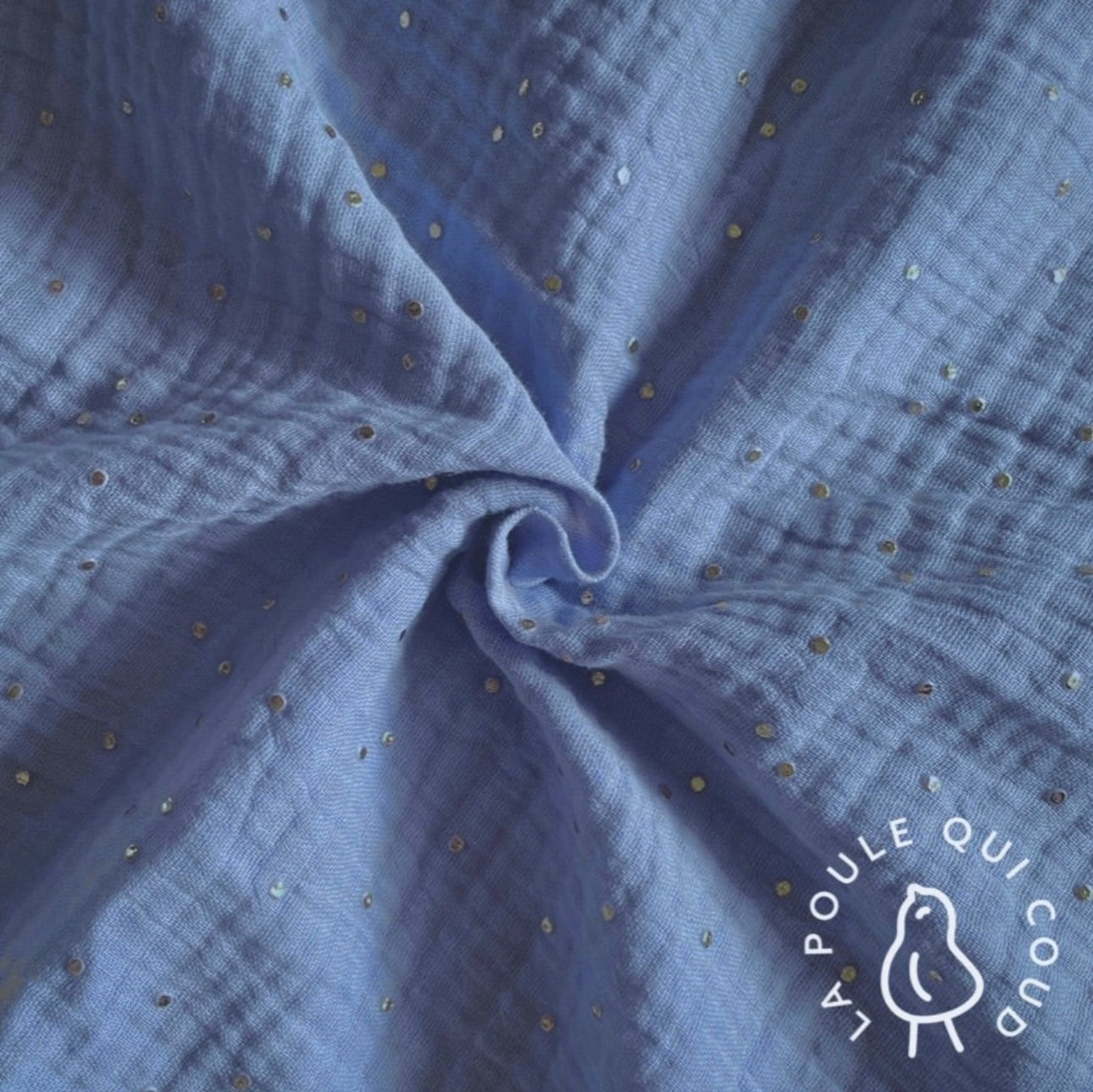 Double Gaze à Pois Dorés / Baltique