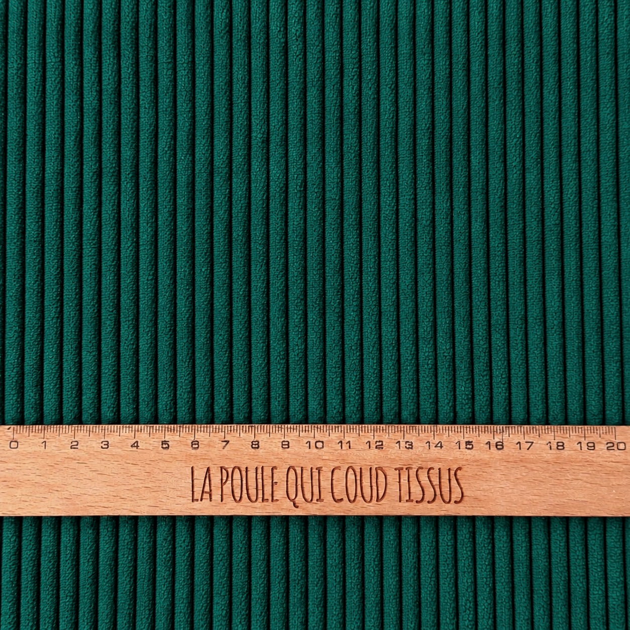 Coupon 60 cm - Velours Côtelé Huggy / Sapin