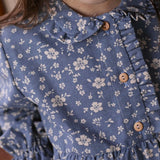 Flanelle de coton imprimée / Blues