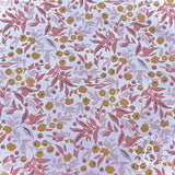 Coupon 1 Mètre - Coton Imprimé / Tisania Marsala Ocre