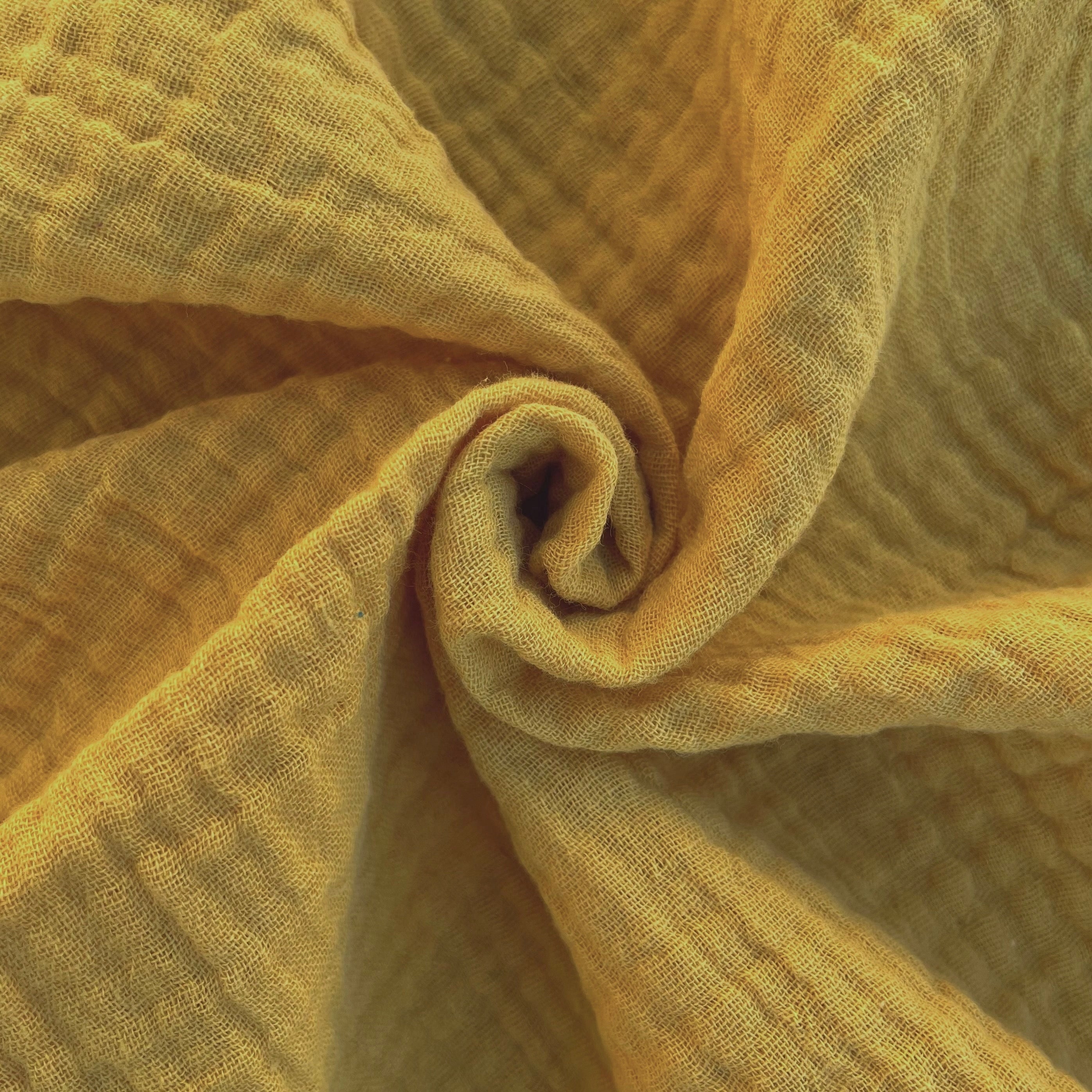 Coupon 60 cm - Double Gaze / Moutarde