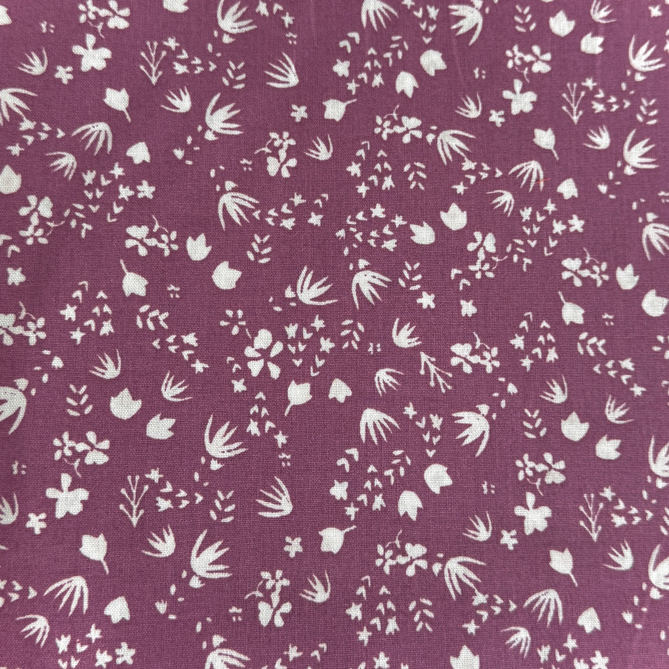 Coton Imprimé GOTS / Gramina Bois de Rose