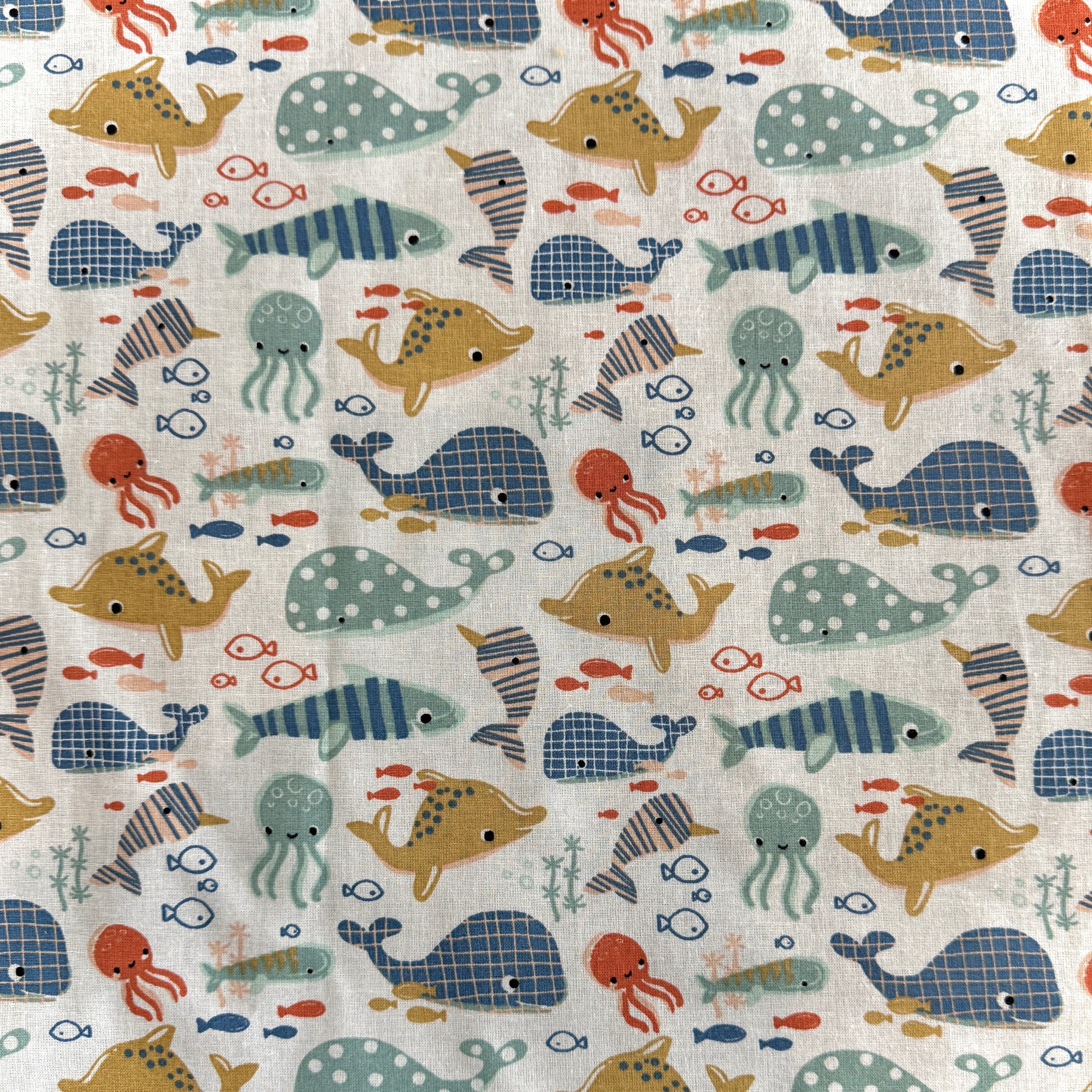 Coupon 80 cm - Coton Imprimé / Plouf