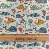 Coupon 80 cm - Coton Imprimé / Plouf