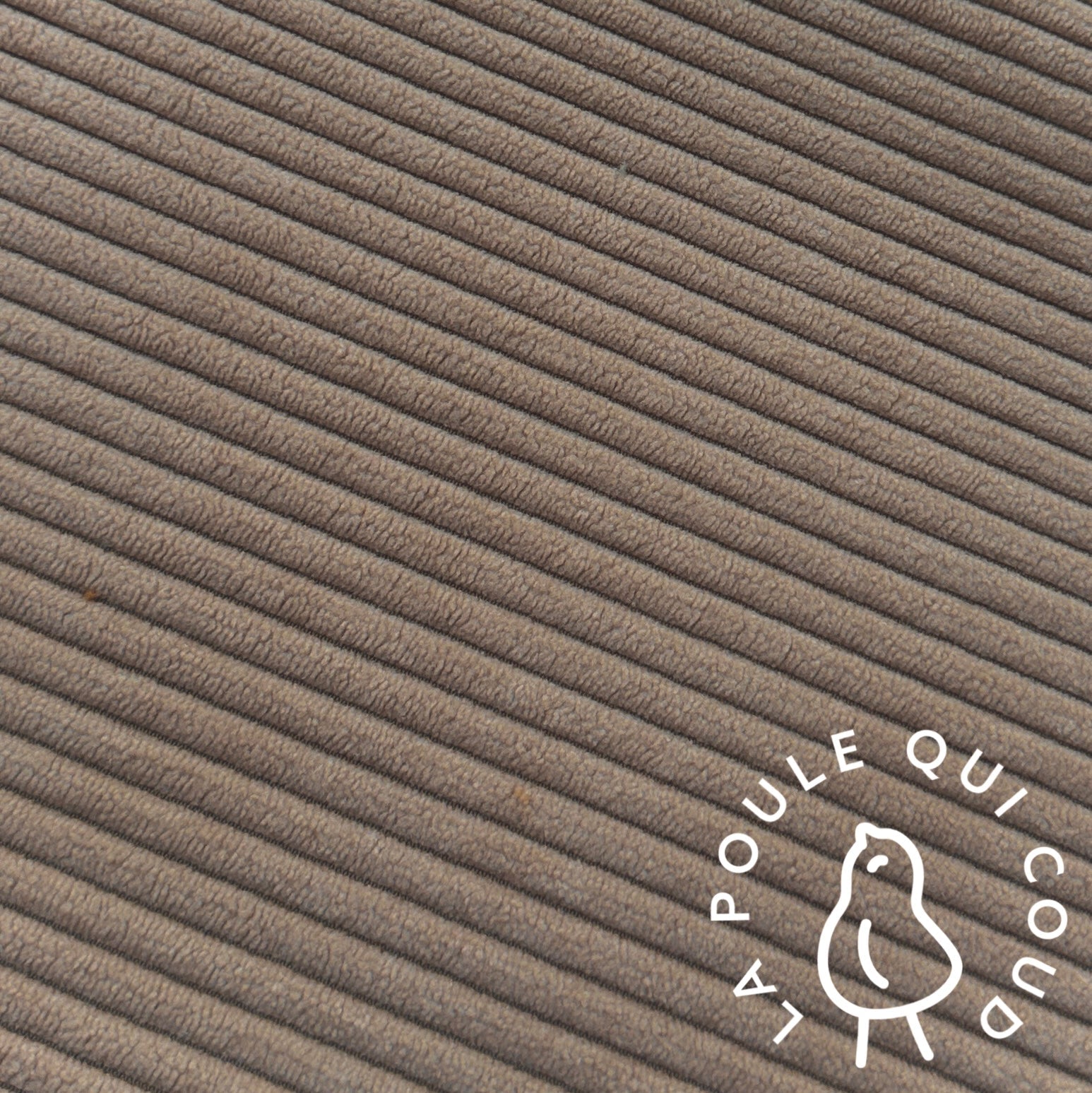 Coupon 90 cm - Velours Côtelé Huggy / Beige