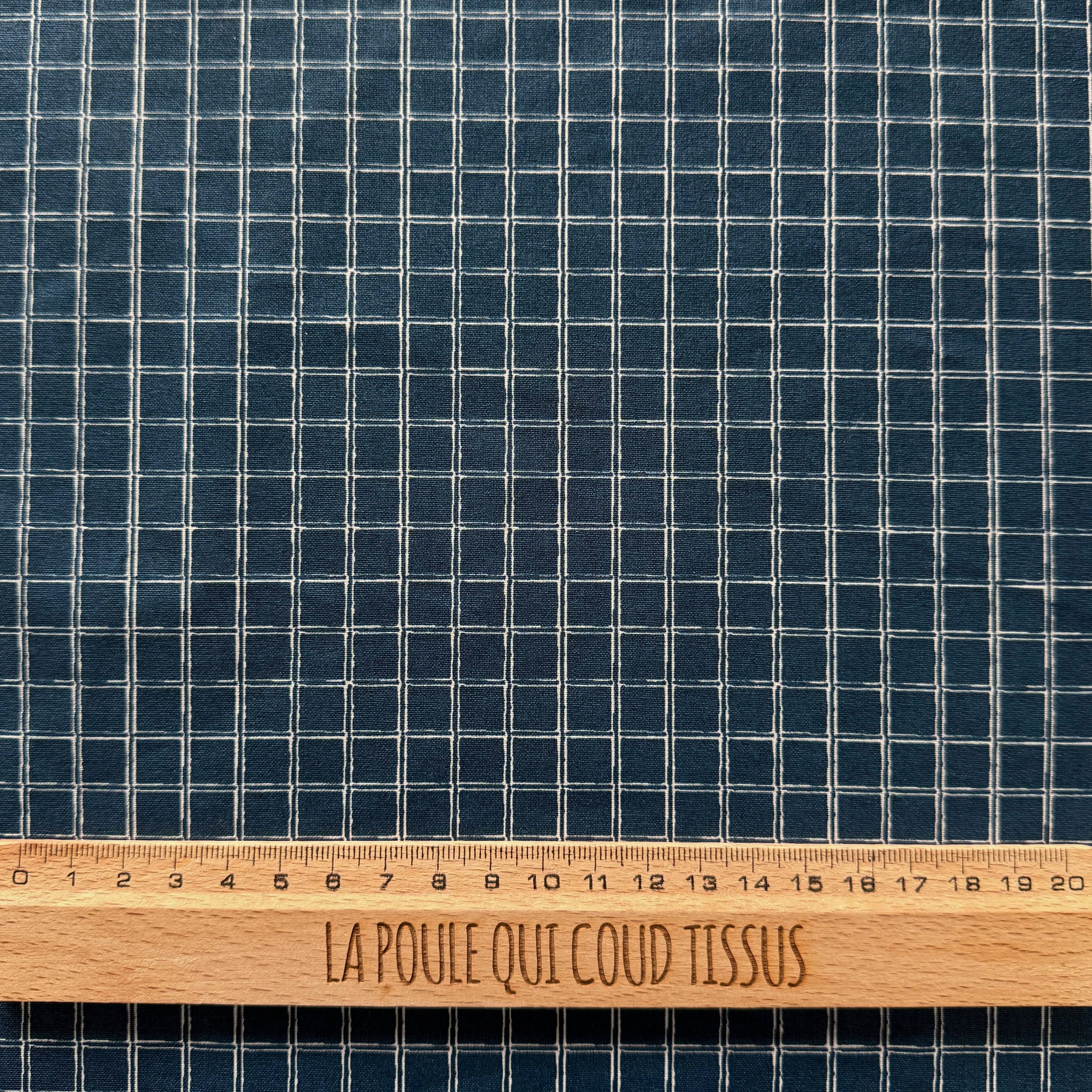 Coupon 80 cm - Coton Imprimé / Jules Bleu