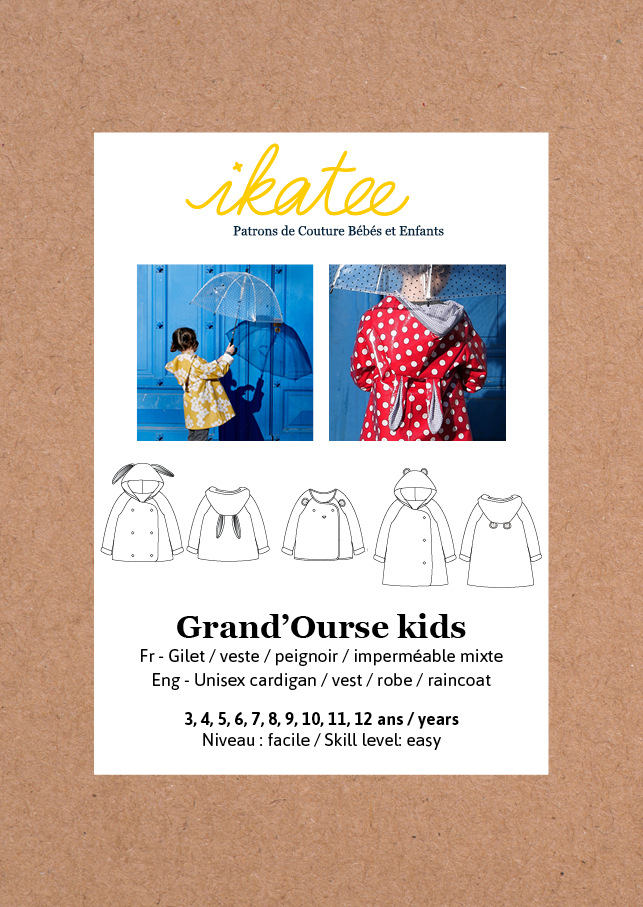 Patron de Couture - Ikatee / Gilet, Veste & Peignoir Enfant GRAND'OURSE KIDS