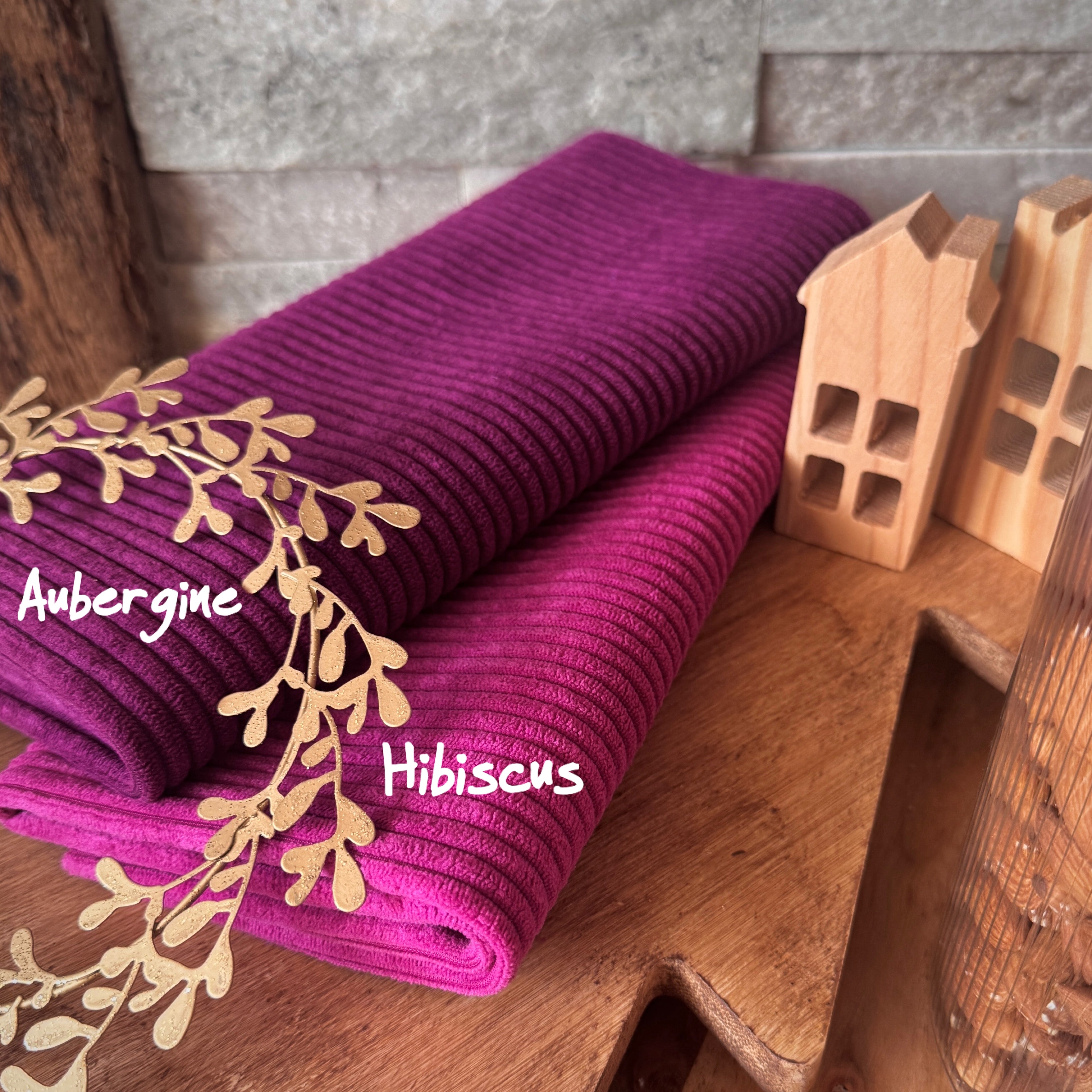 Velours Côtelé Huggy / Hibiscus