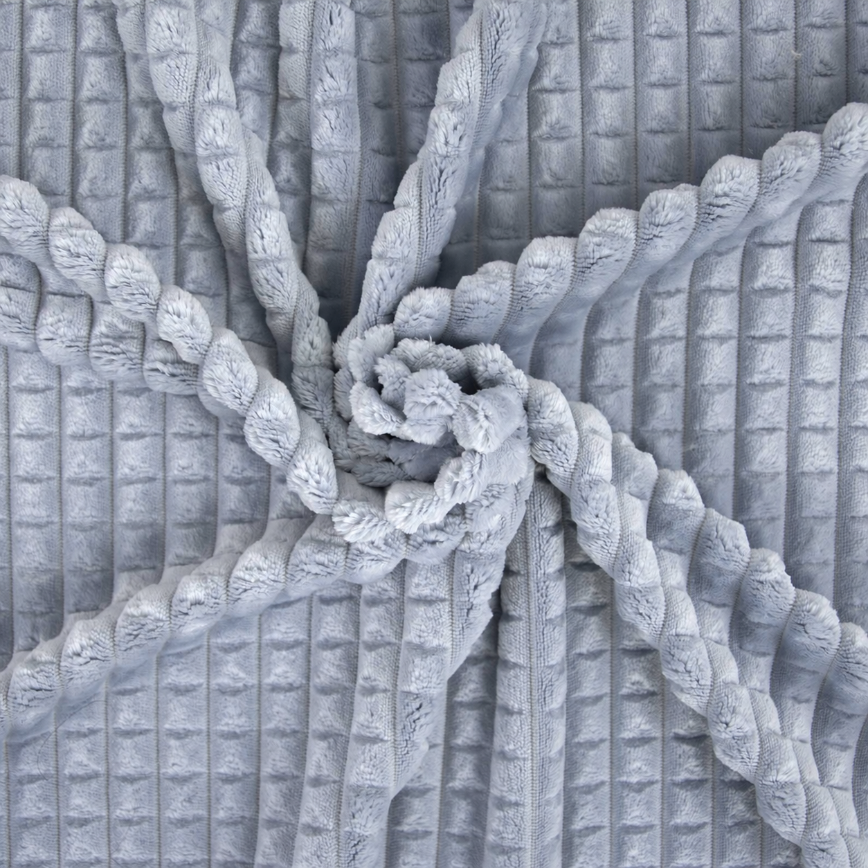 Minky nid d'abeille Gauffré / Bleu Pastel