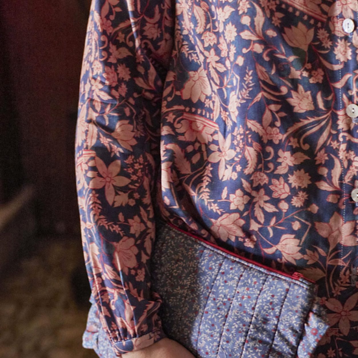 Satin de viscose / Fleurs Indiana