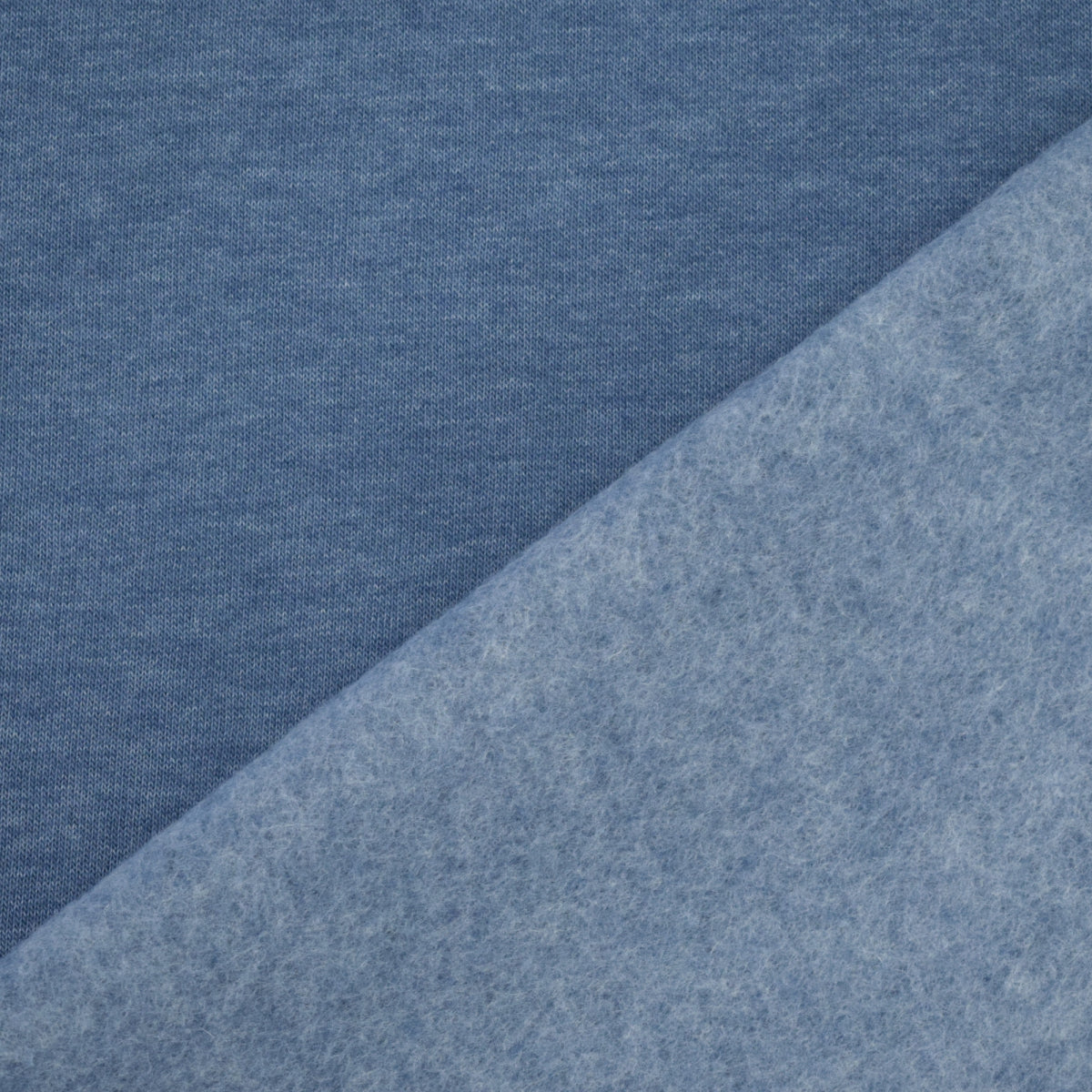 Coupon 70 cm - Molleton Sweat - Blue Jean