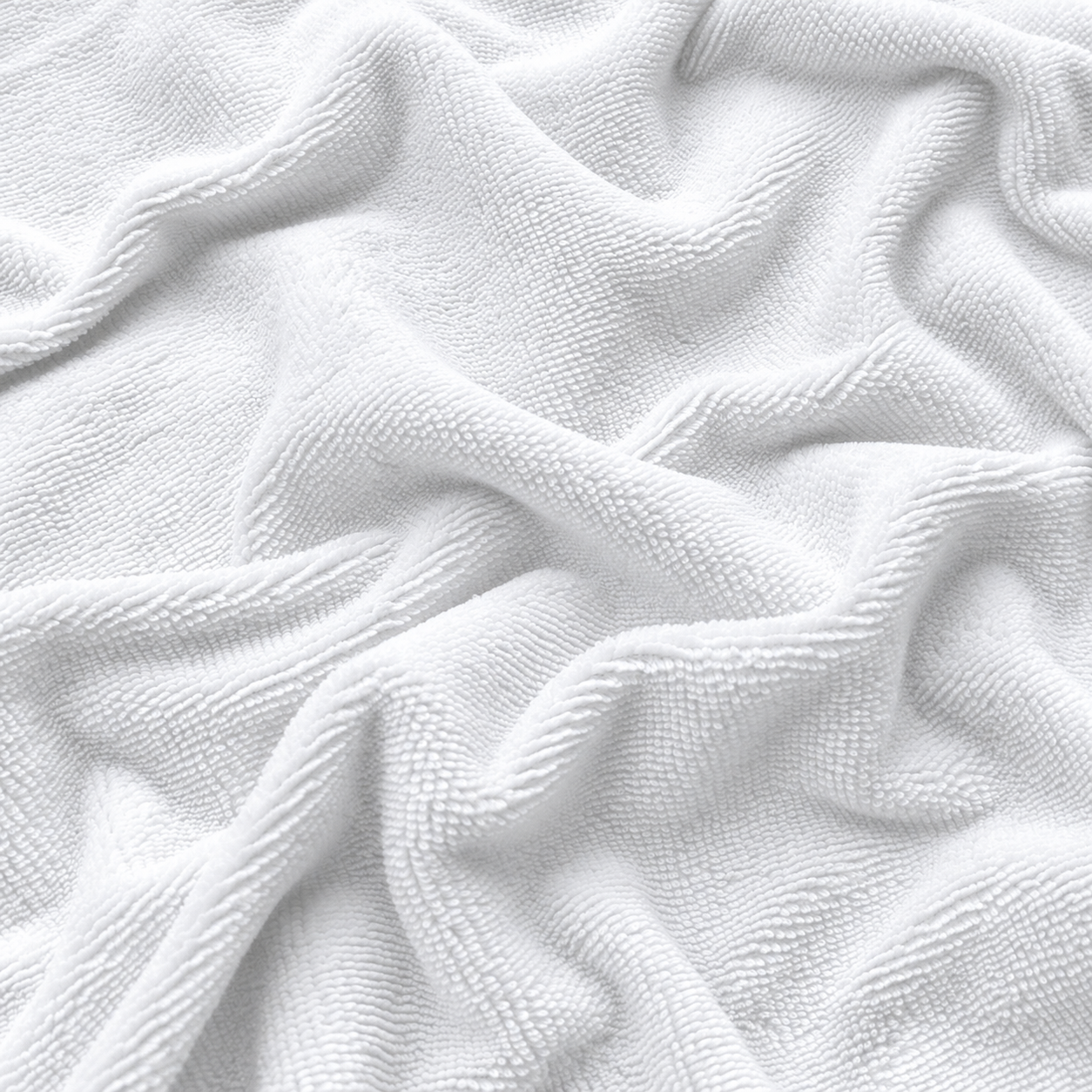 Coupon 50 cm - Micro Eponge Bambou / Blanc