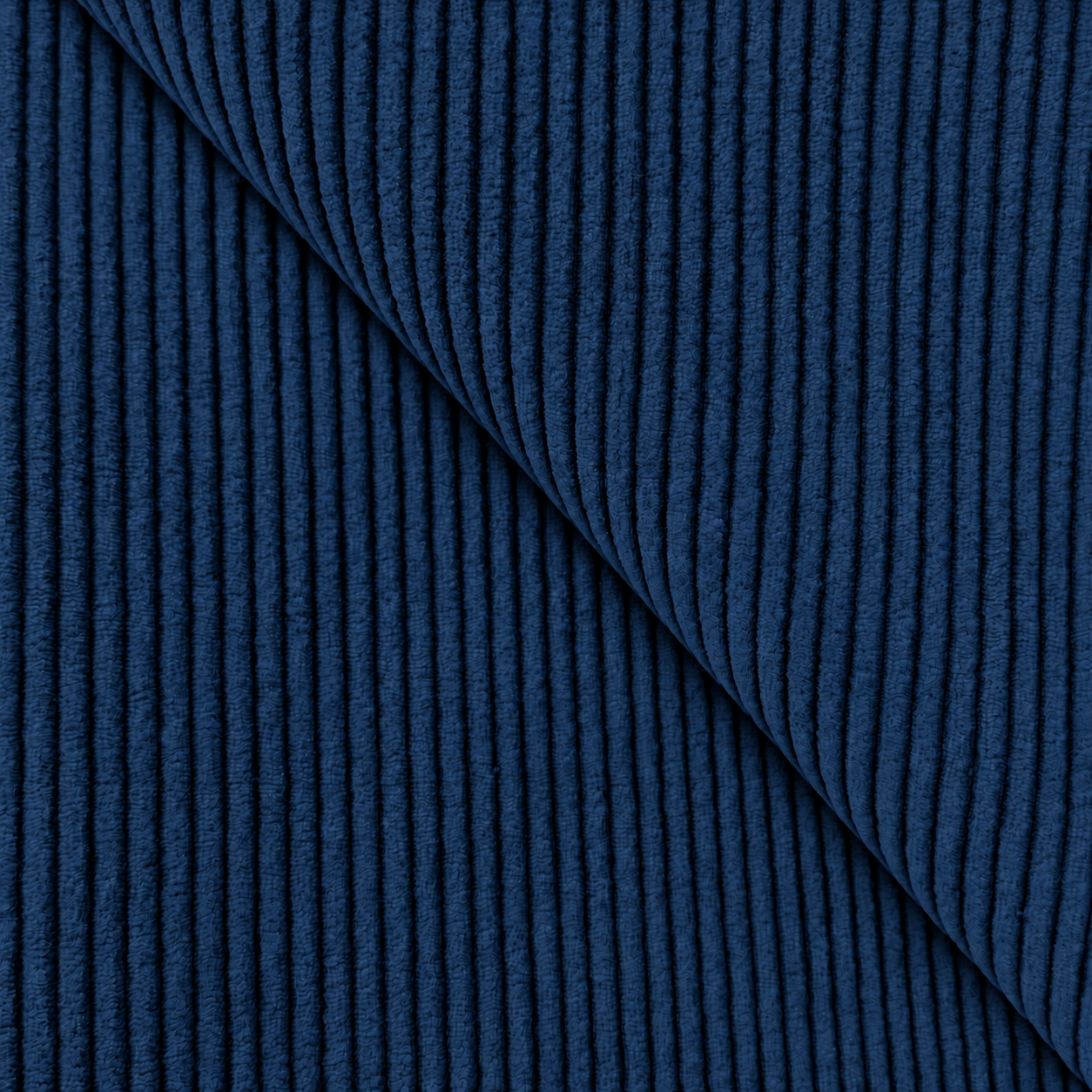 Coupon 70 cm - Velours Côtelé Huggy / Marine
