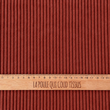 Coupon 1.1 m - Velours Côtelé Huggy / Terracotta