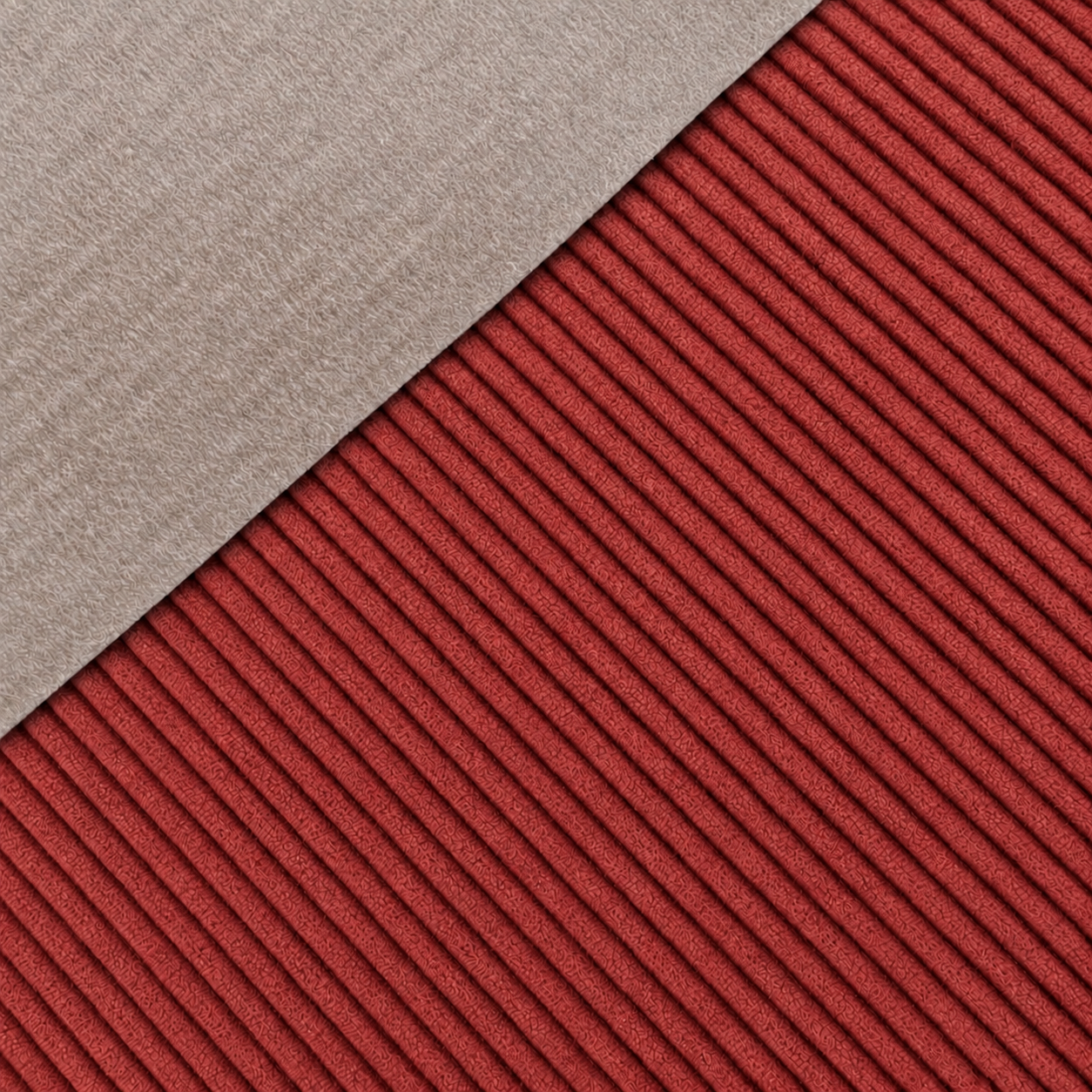 Coupon 1.1 m - Velours Côtelé Huggy / Terracotta