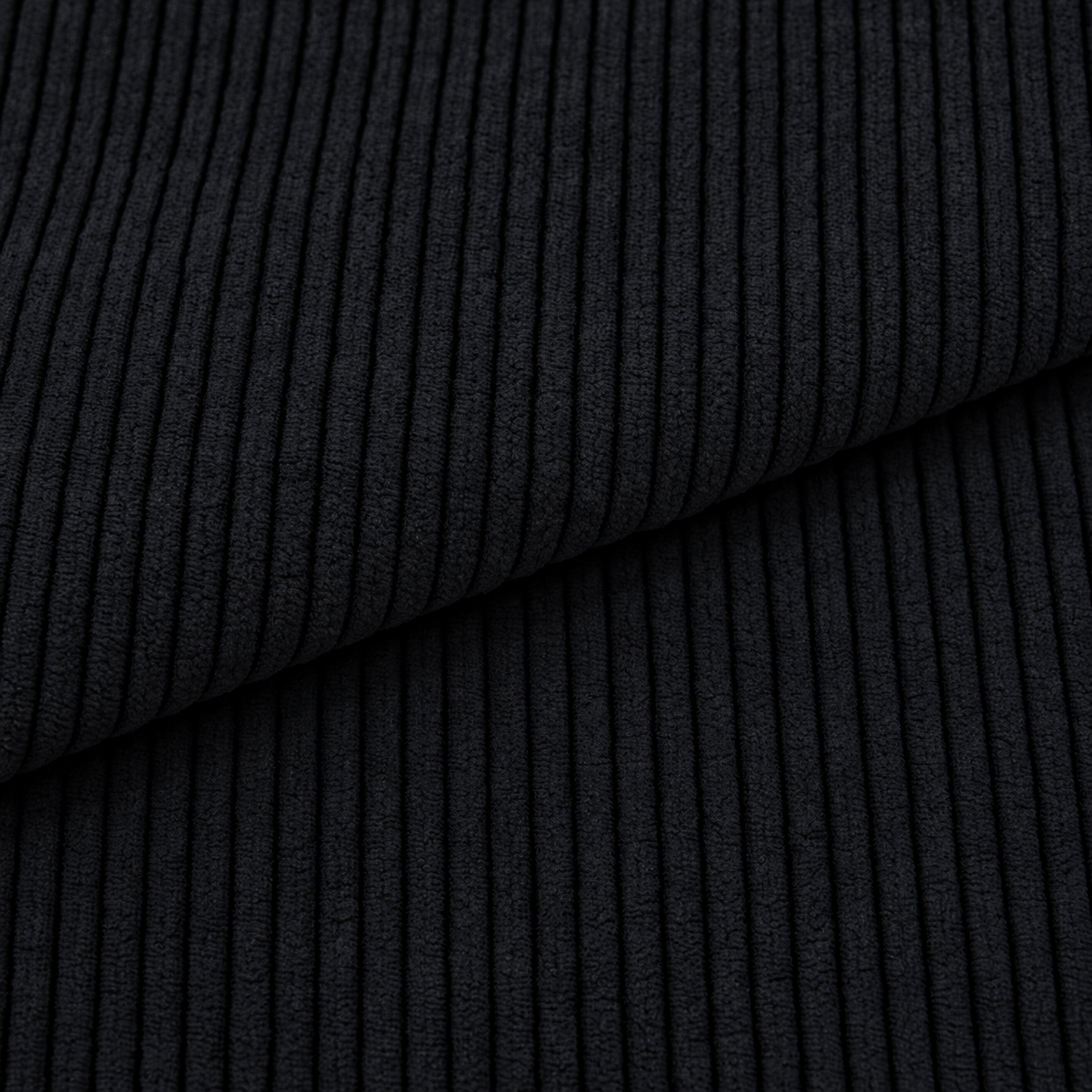 Coupon 90 cm - Velours Côtelé Huggy / Noir
