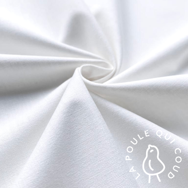 Coupon 1.8 m - Coton enduit / Uni Neige