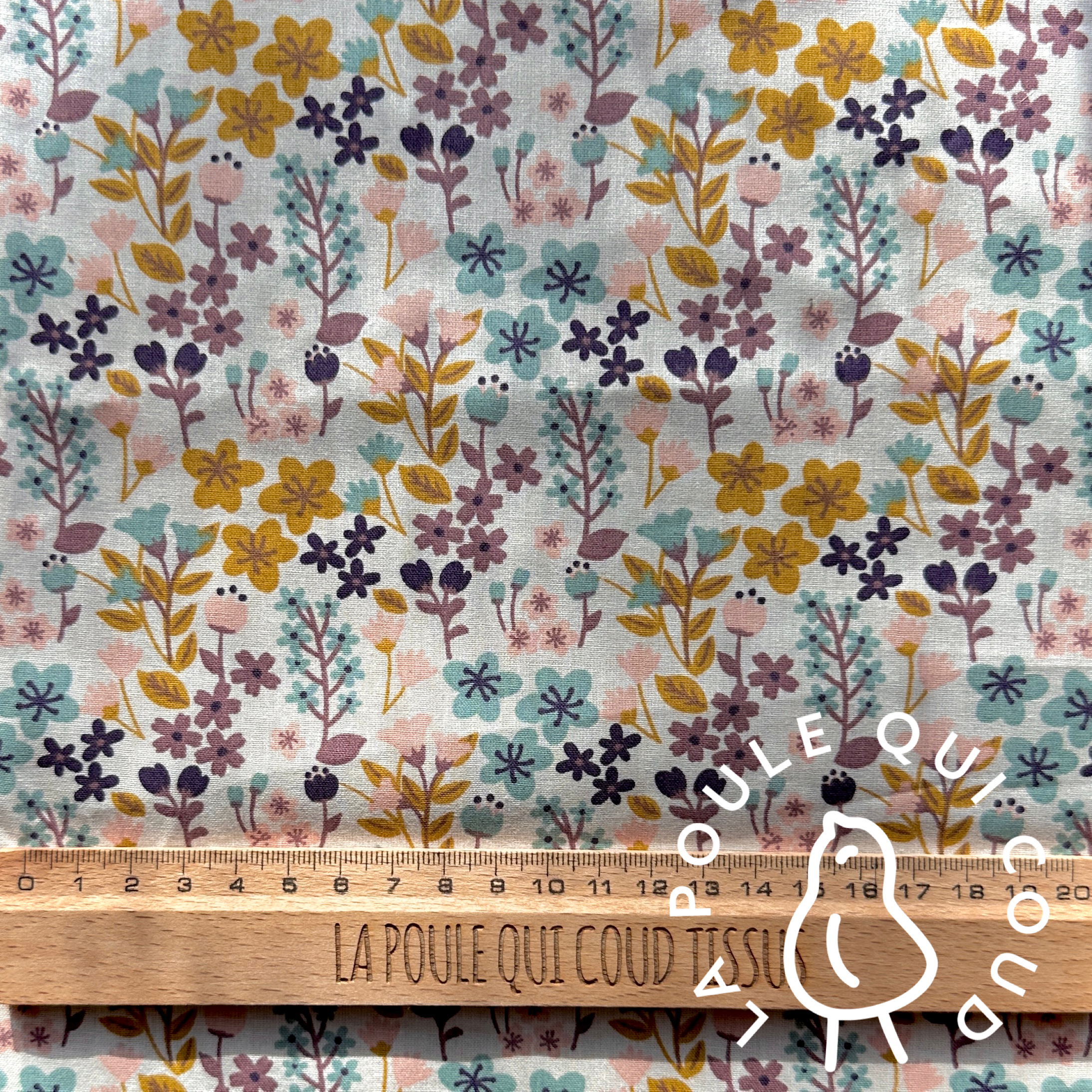 Coupon 1 Mètre - Coton Imprimé / Milly Nil-Ocre