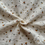 Coupon 90 cm - Double Gaze / Nelsi Ecru- Fauve