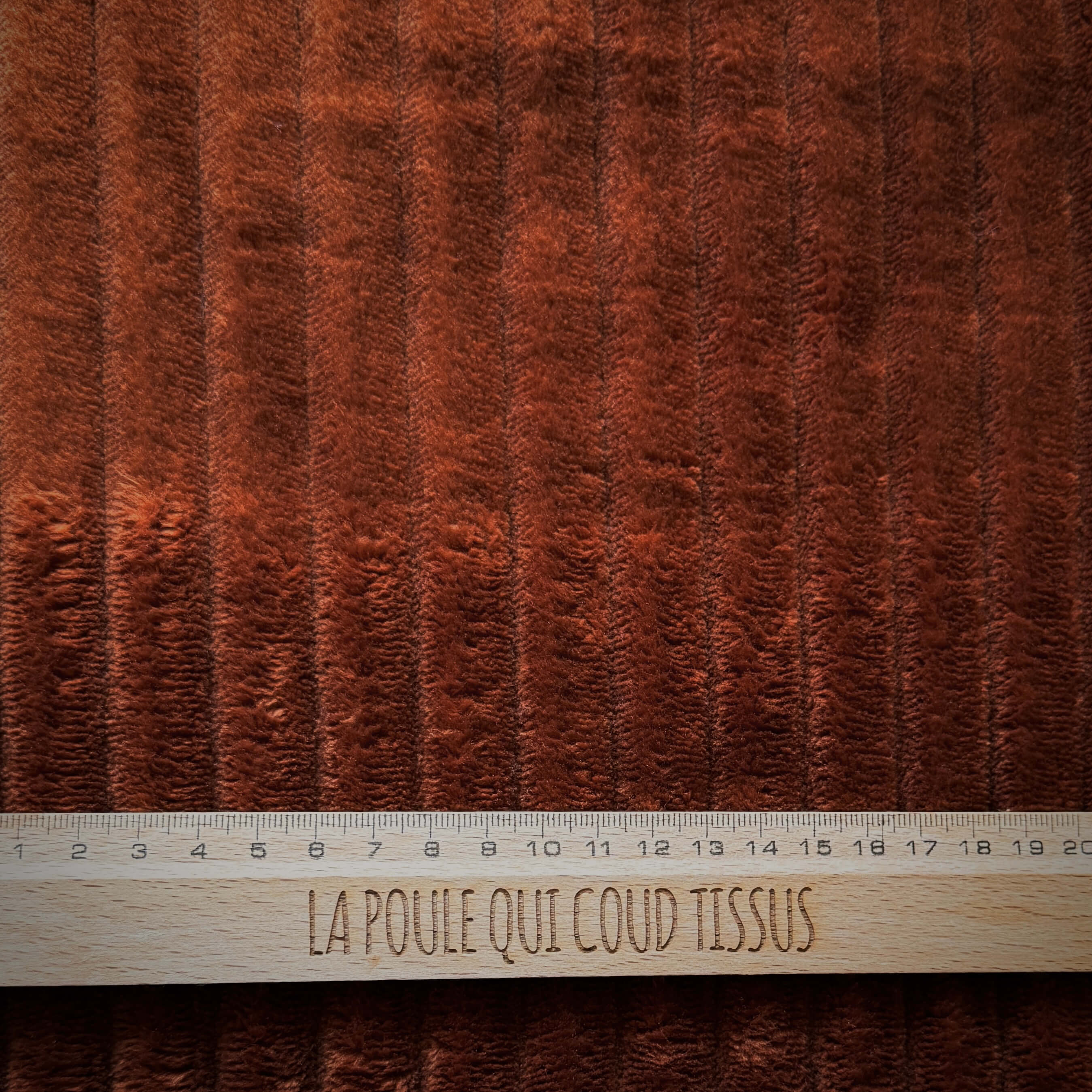Coupon 1.1 m - Minky Côtelé / Toffee