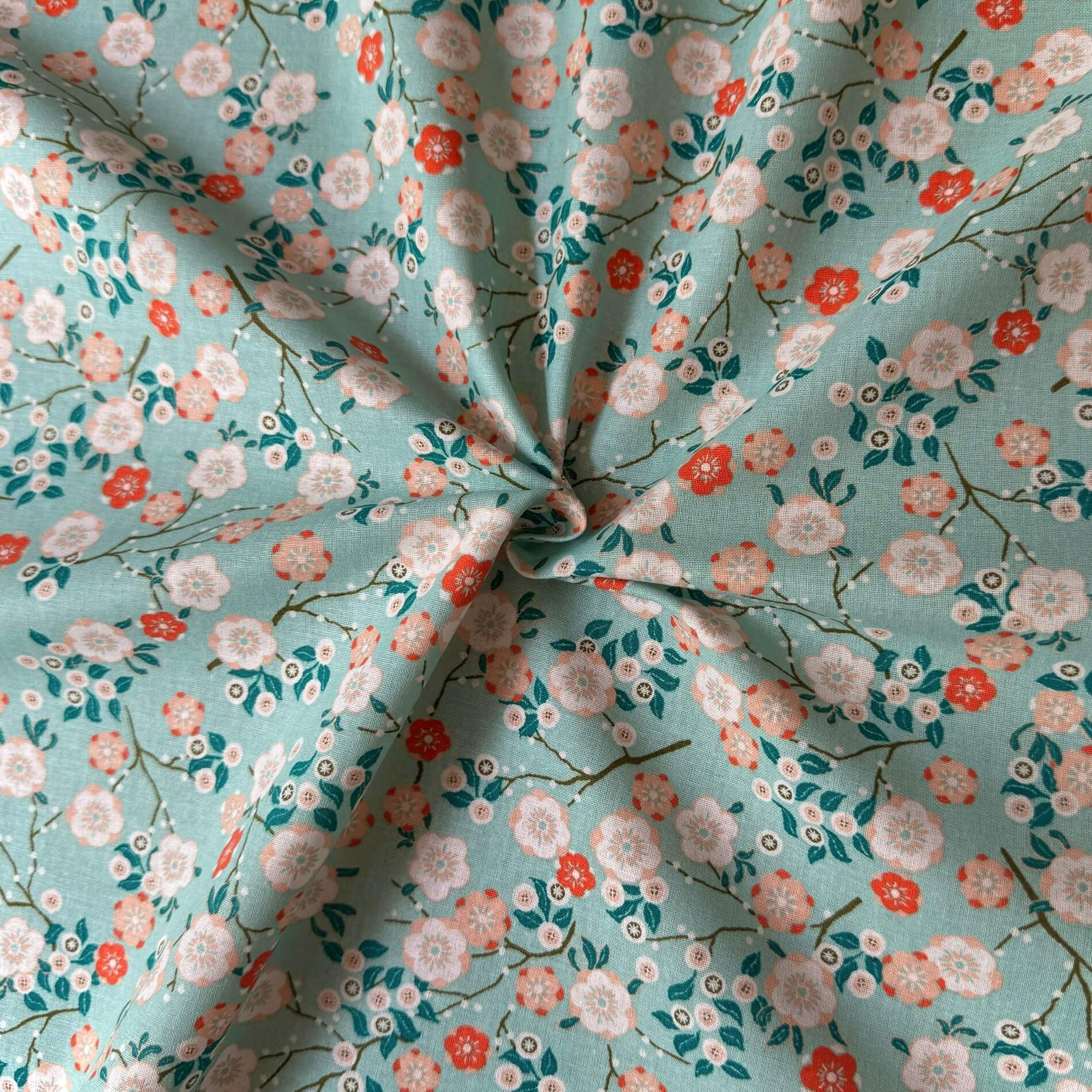 Coupon 1.3 m - Coton Imprimé / Hokkaido Ciel