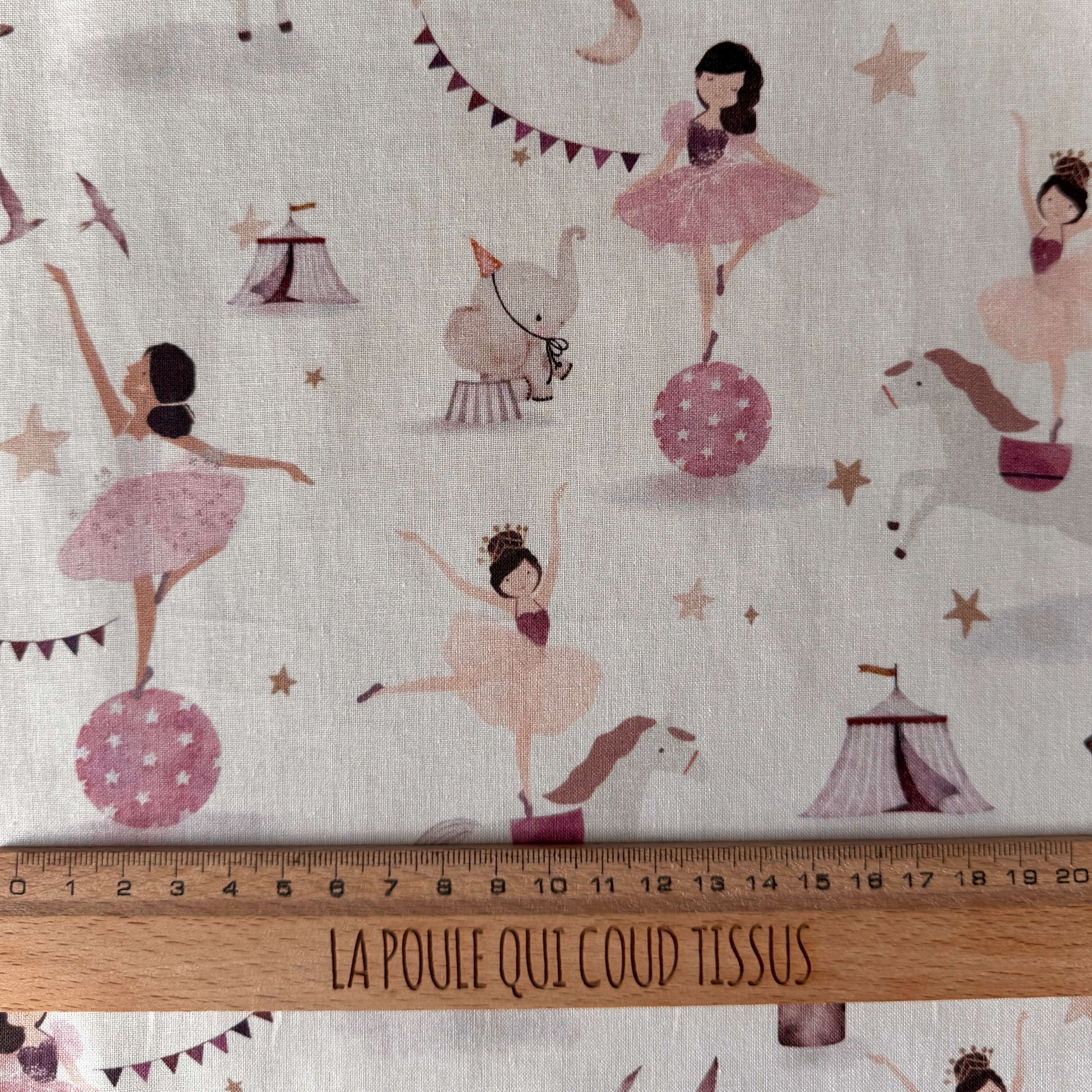 Coupon 1.5 m - Coton à Impression Numérique / Equilibriste