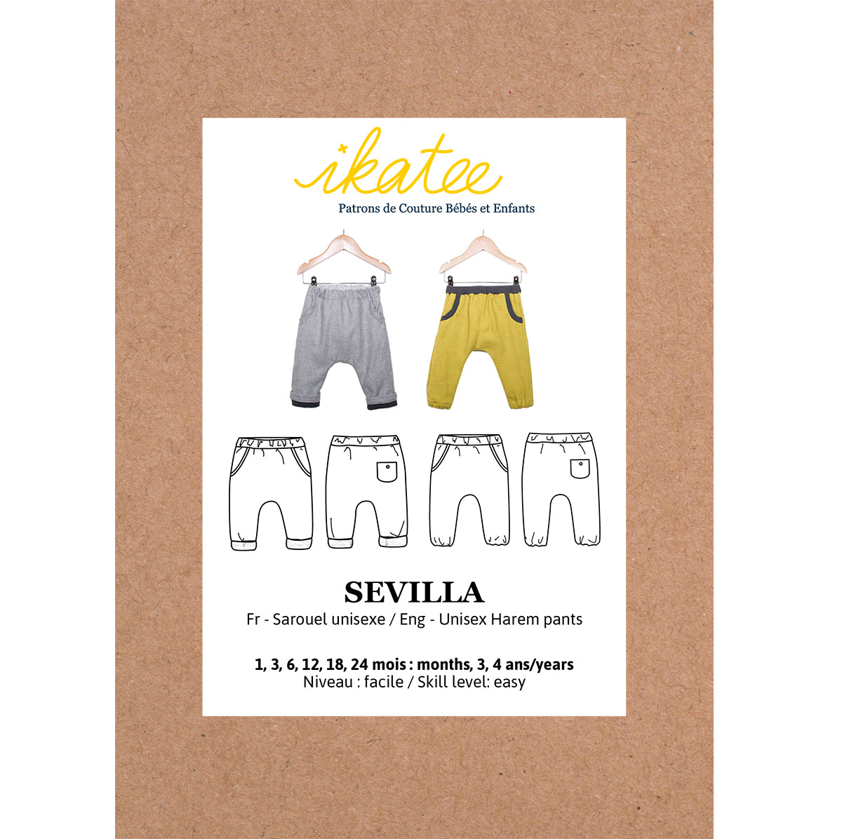 Patron de Couture - Ikatee / Sarouel Bébé SEVILLA